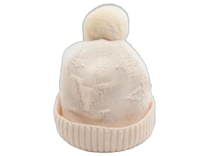 Louis Vuitton Cashmere Mütze Medium Weiß