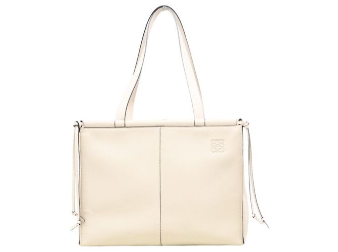 Loewe Medium Cushion Tote Bag aus beigem Leder