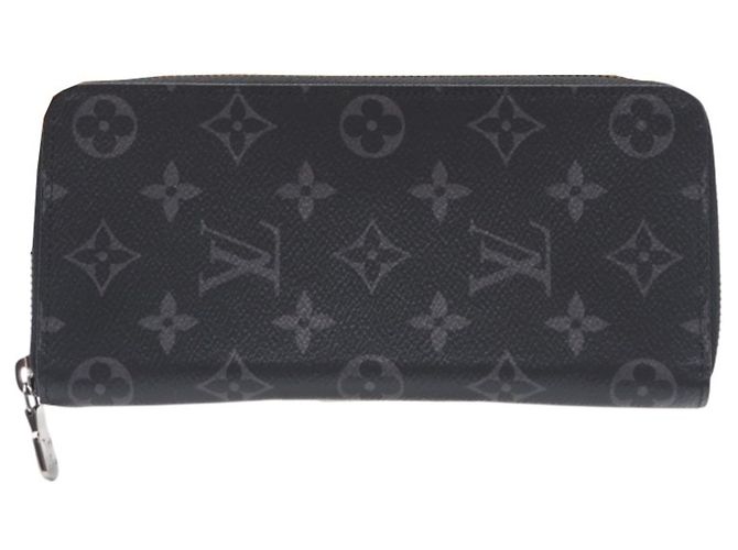 Louis Vuitton Eclipse Zippy Wallet Vertical Brown Black
