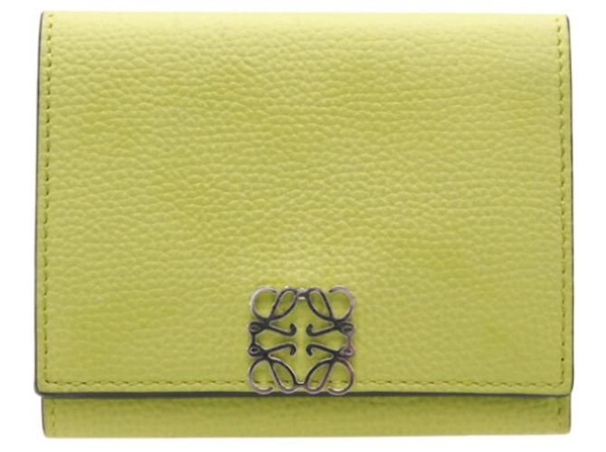 Billetera Compacta de Cuero Anagram Loewe Verde