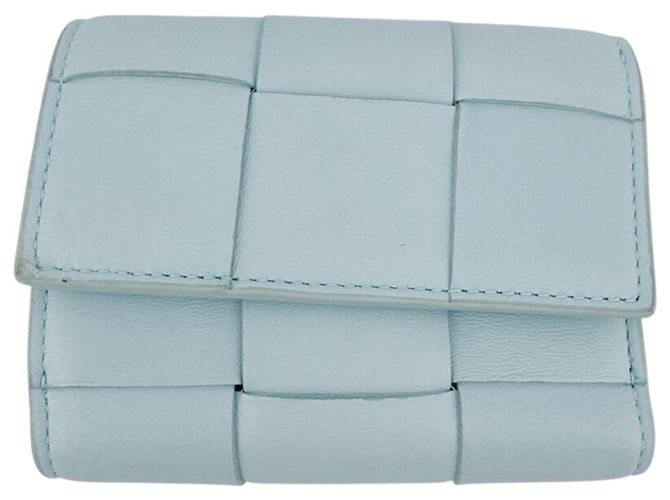Billetera Compacta Cassette Bottega Veneta en Azul