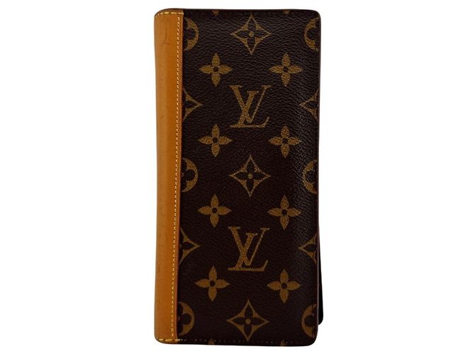 Brazza Portafoglio Lungo Monogram Louis Vuitton Marrone