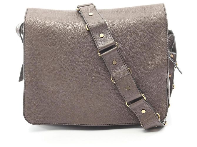 Céline Sac messager en cuir marron Celine