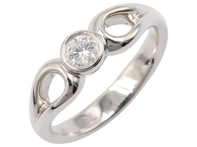 Tiffany & Co. Double Open Diadrop 1PD Ring Silvery