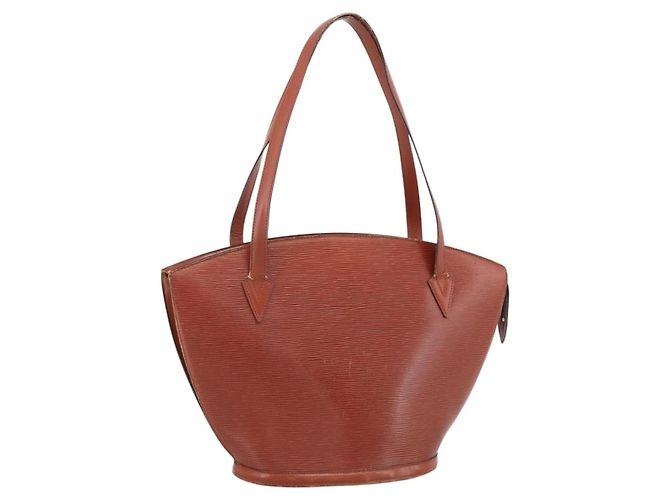 LOUIS VUITTON Bolsa de Compras Epi Saint Jacques Marrom M52263 LV Auth ka2723