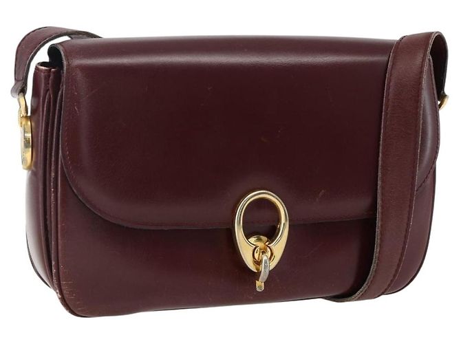 Céline Borsa a Spalla in Pelle Rossa e Oro Auth fm5174 Rosso D'oro