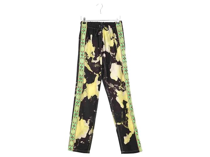 Autre Marque Pantalón recto de algodón negro