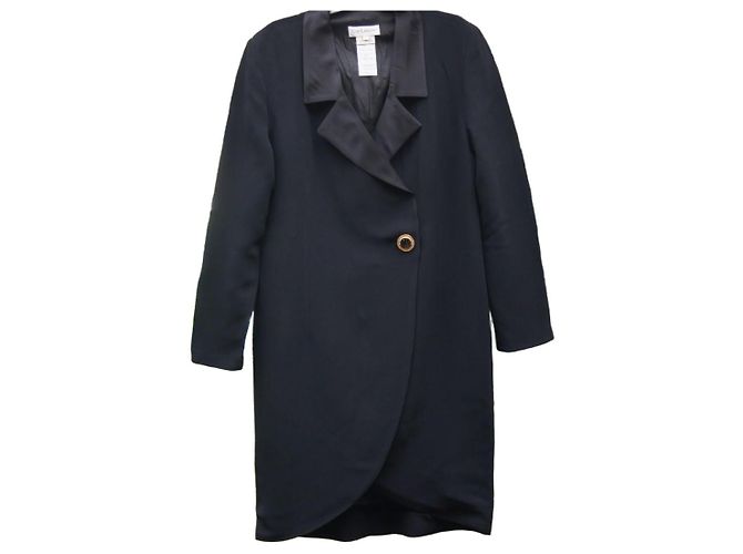 Guy Laroche Smoking Kleid Schwarz Acetat Viskose