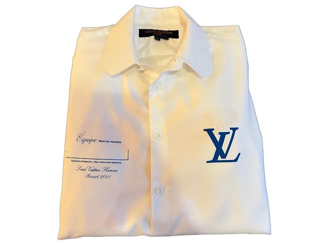 Camicia Louis Vuitton Resort 2021 Stella Marina Bianco Blu Multicolore