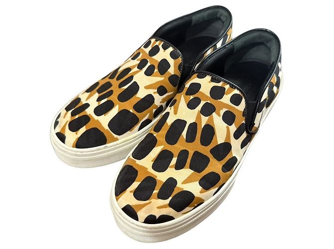 Céline Baskets Slip-on Skater Celine Marron Noir Blanc