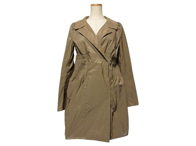 Autre Marque Ermanno Scervino Nylon Coat Brown