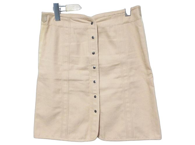 Chloé Falda con línea lateral Chloe Beige Naranja 