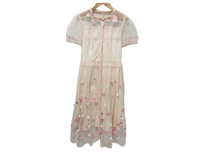 Autre Marque Chesty Besticktes Langkleid Pink