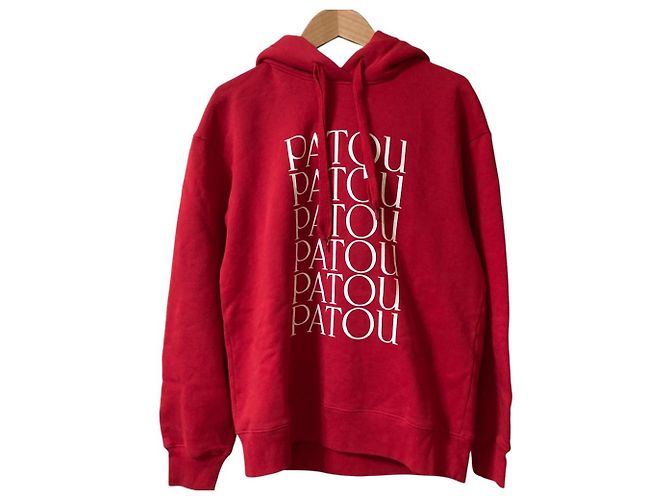 Autre Marque Baumwoll-Sweatshirt mit Patou-Logo-Print Rot
