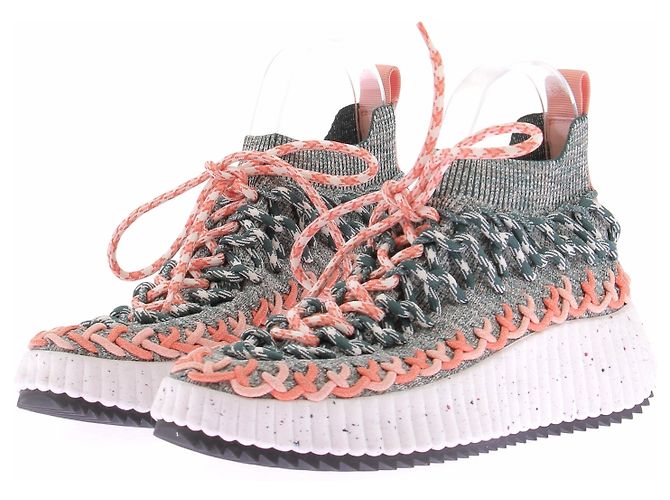 Chloé Baskets "Nama" rose et grise