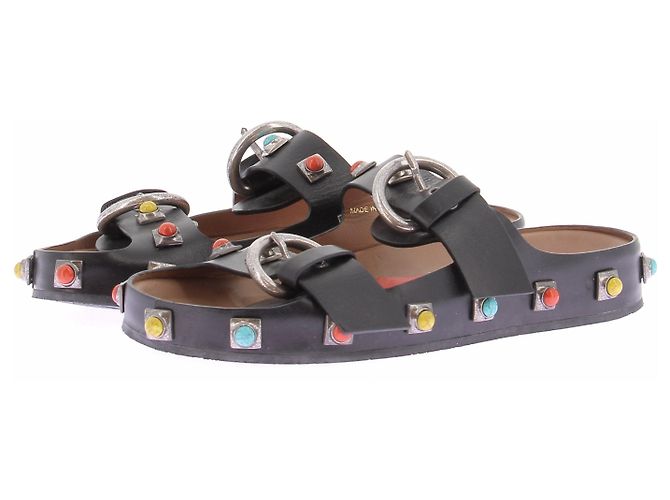 Etro Mule aperte nere in pelle Nero