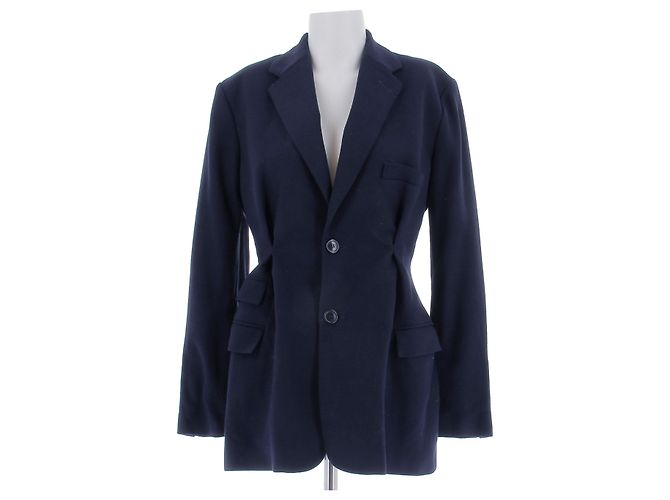 Jacquemus Blazer "La Riviera" blu navy slim