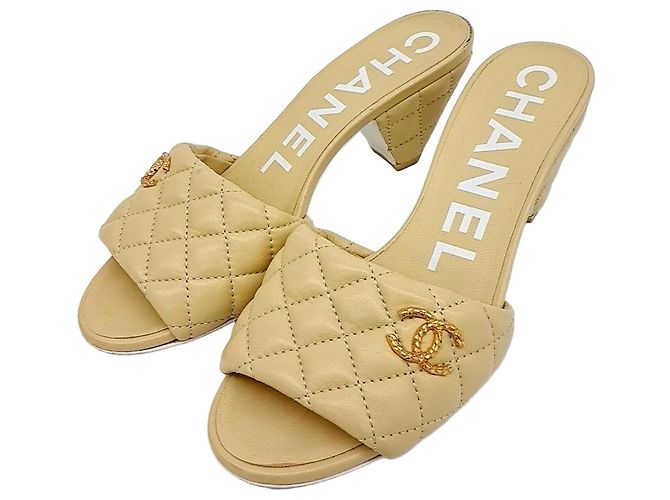 Chanel Slippers Yellow