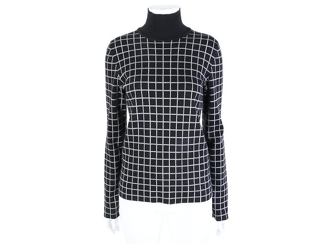 Langarm-Strickpullover von Hermès Schwarz 