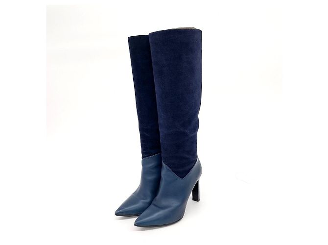 Hermès Hermes Long Boots Blue