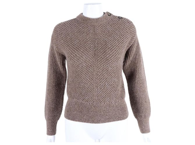 Bottega Veneta Langarm-Strickpullover Braun 
