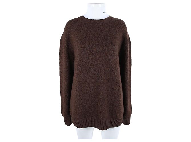 Prada Rollkragenpullover mit langen Ärmeln Braun 