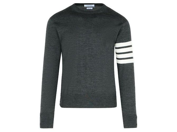 Thom Browne Fine Merino Wool Pullover Knit