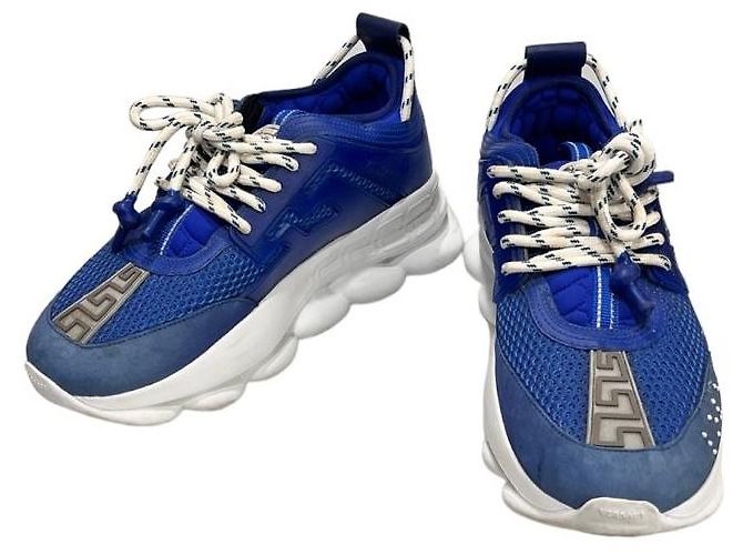 Versace Kettenreaktion Mesh Gummisneaker Blau