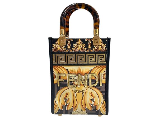 Versace Borsa Mini Shopper Panda Sunshine Multicolore