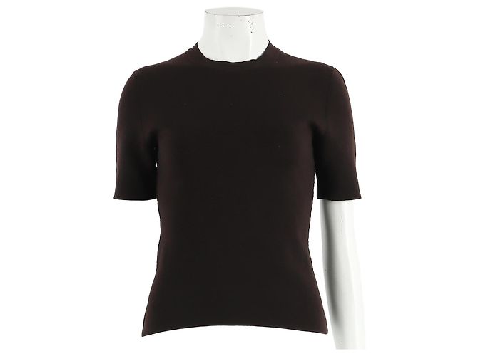 Fendi Short Sleeve Knit Top