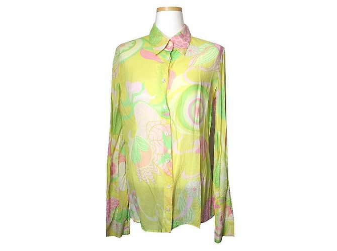 Dolce & Gabbana Camicia in cotone neon D'oro