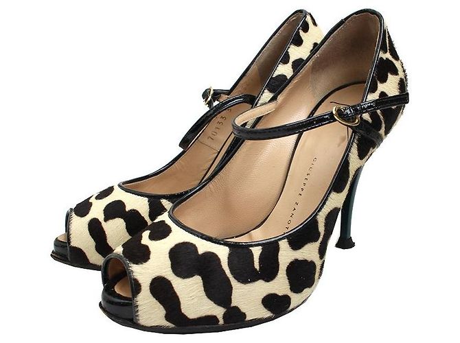Chaussures à talons ouverts en daim avec bride Giuseppe Zanotti
