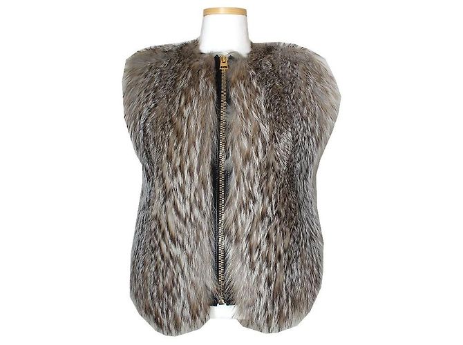 Chaleco de piel de mapache Tom Ford Multicolor