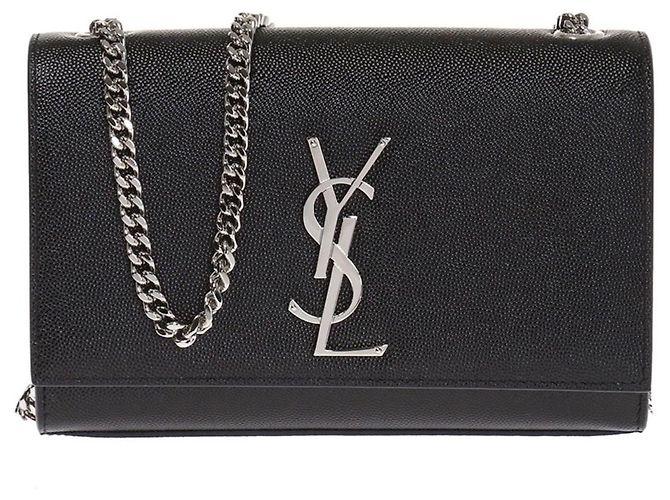 Bolsa de ombro em couro Small Kate da Saint Laurent Preto