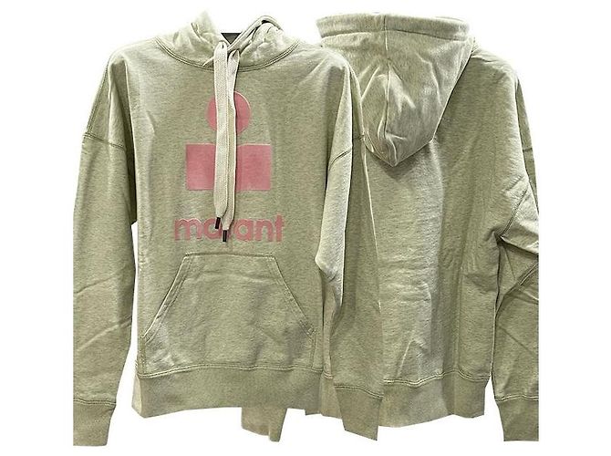 Isabel Marant Oversized Hoodie mit Etual Mansel Logo Hellgelb Puder LYPO