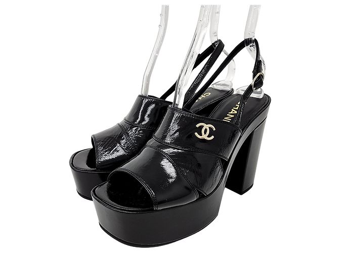 2.55 Sandali aperti Chanel Nero