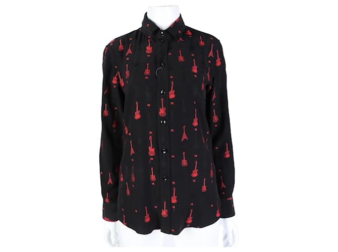 Saint Laurent Bluse Rot 