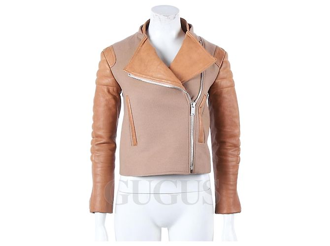 Céline Leather Trimming Jacket