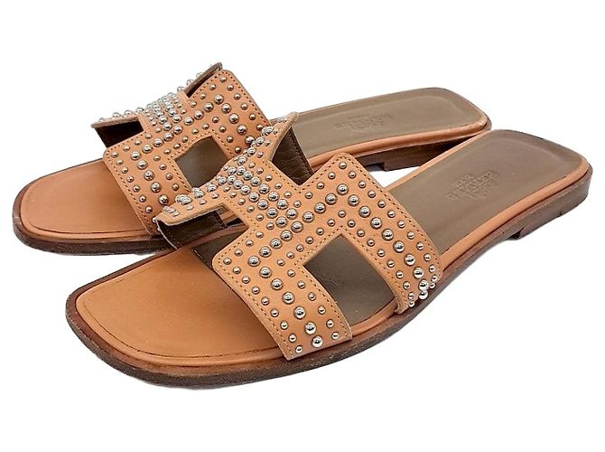 Hermès Hermes Oran Sandalen Orange