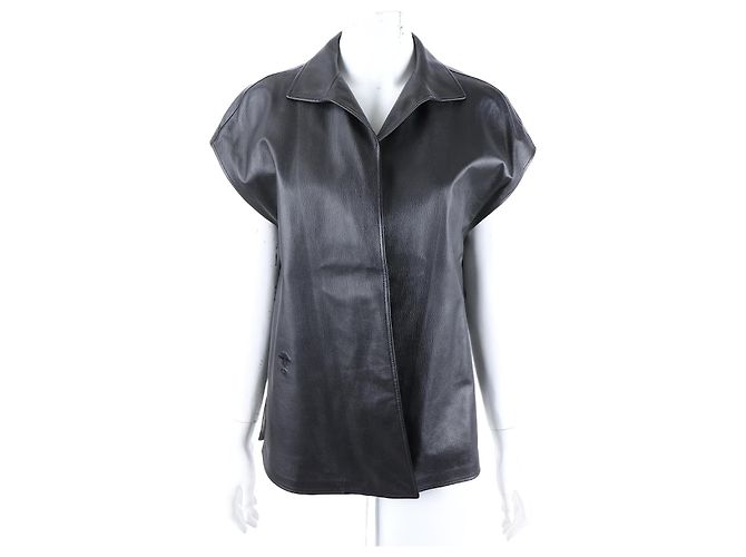 Dior Colete de couro Preto