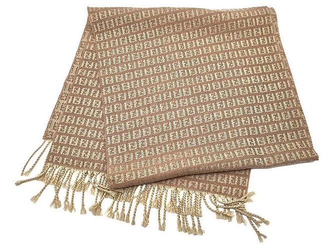 Fendi Cachecol de lã Juka Laranja