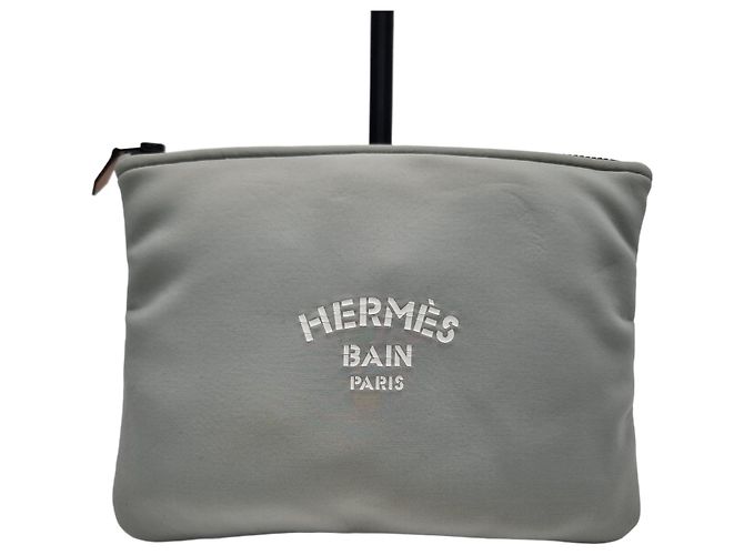 Hermès Pochette Bain en Néoprène MM (Unisexe) Marron