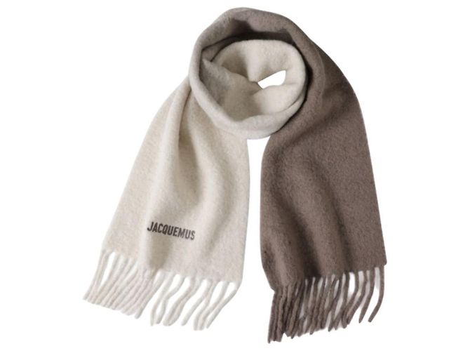 Jacquemus Sciarpa in misto mohair beige Reshape Marrone