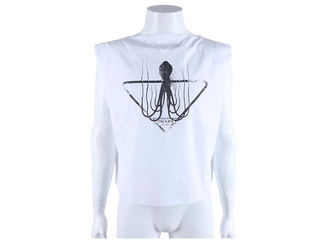Top senza maniche Prada Bianco 