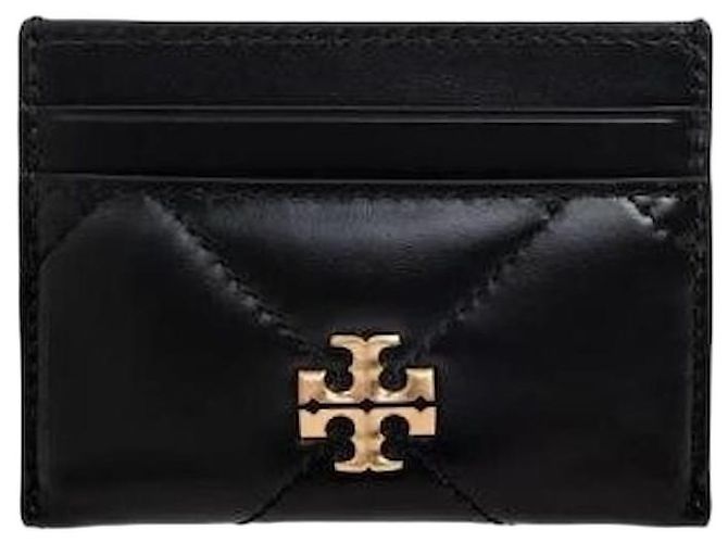 Tory Burch Diamond Quilted Card Case Black
