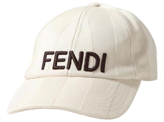Fendi Pequin Canvas Baseball Cap Braun 