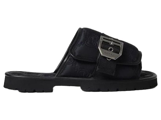 Gucci GG Slide Sandalen Schwarz