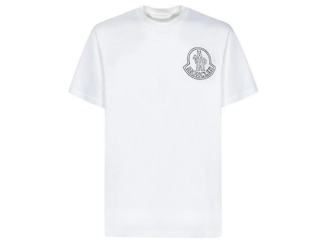 Moncler Cotton Logo T-Shirt Weiß
