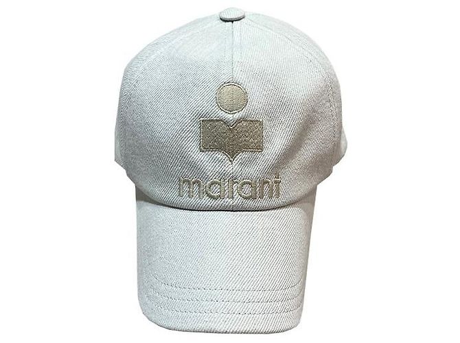 Isabel Marant Boné de beisebol com logo bordado TYRONY Aqua Multicor