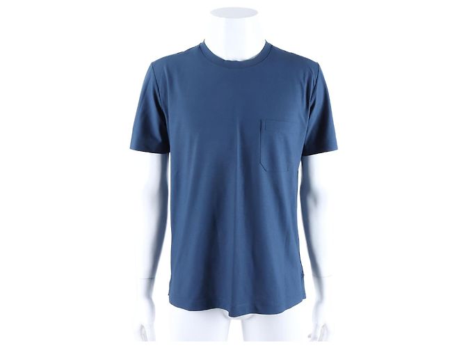 Hermès a maniche corte Blu Panno